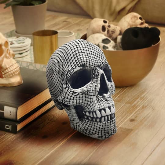 6.5" Checker Skull Tabletop Décor by Ashland®